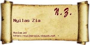 Nyilas Zia névjegykártya